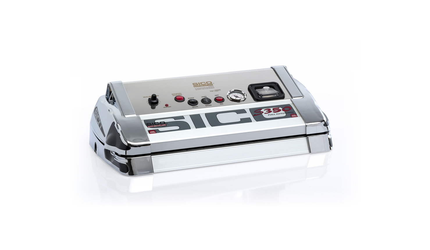SICO- Professional S-350 Chrome tripla hegesztés, mágneses vákuumzár, vákuum és hegesztés erősség állítás, folyadékcsapda